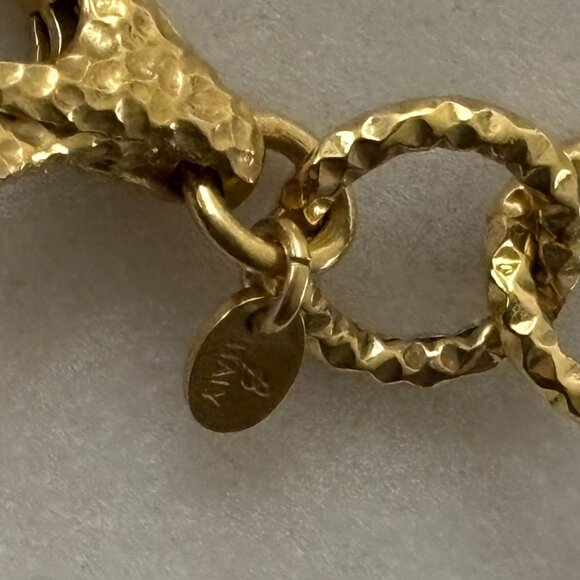 B Italy Gold Tone Link Necklace - Picture 7 of 14